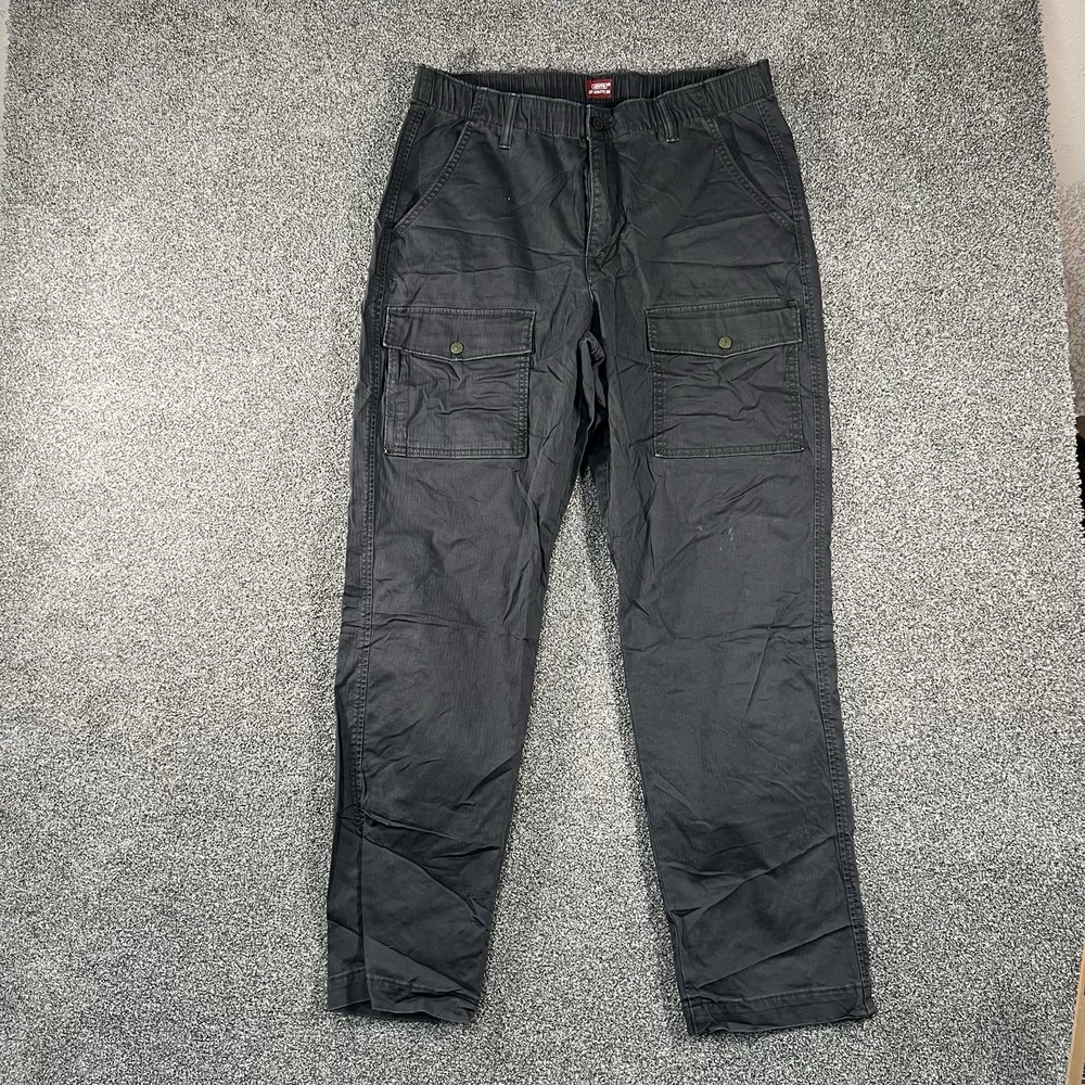 Levis XX Utility EZ Mens Medium Black Cargo Pants Relaxed Taper A2151-0000